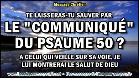 Te laisseras tu sauver par le communique du psaume 50 miniature1